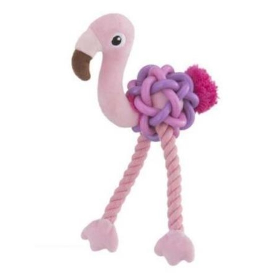 Picture of Plush Flamingo with PVC Ball and Rope: A Fun and Durable Dog